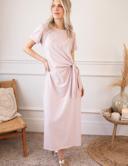 Katie Knot Soft Pink - Maxi Dress