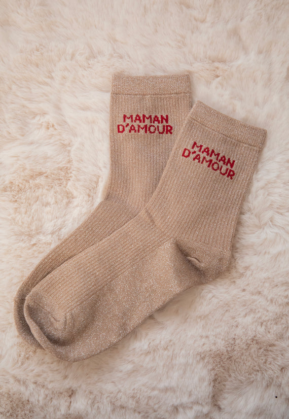 Maman D'Amour Taupe - Sokken