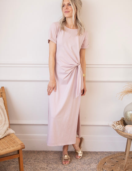 Katie Knot Soft Pink - Maxi Dress