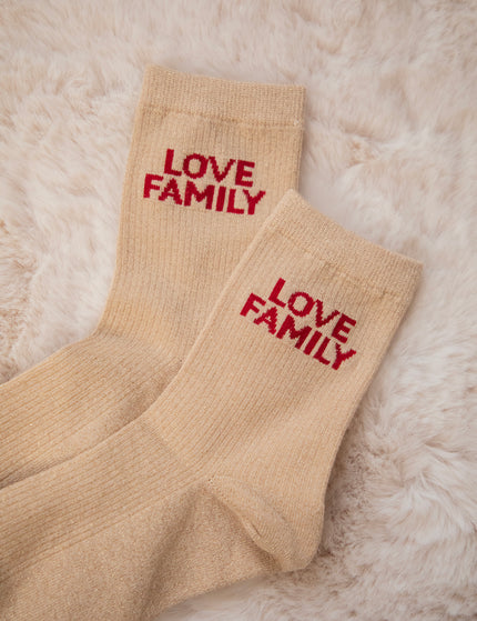Family Love Beige - Sokken