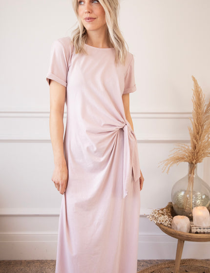 Katie Knot Soft Pink - Maxi Dress