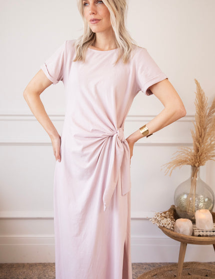 Katie Knot Soft Pink - Maxi Dress