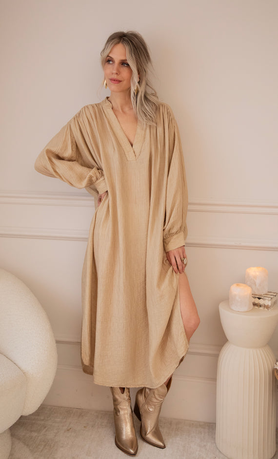 Slow Flow Sand - Maxi Jurk