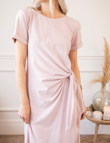 Katie Knot Soft Pink - Maxi Dress