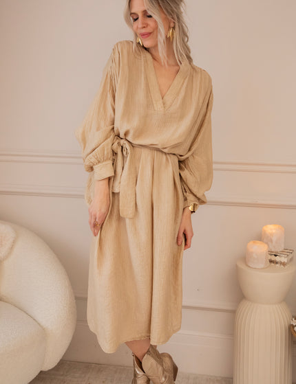 Slow Flow Sand - Maxi Dress