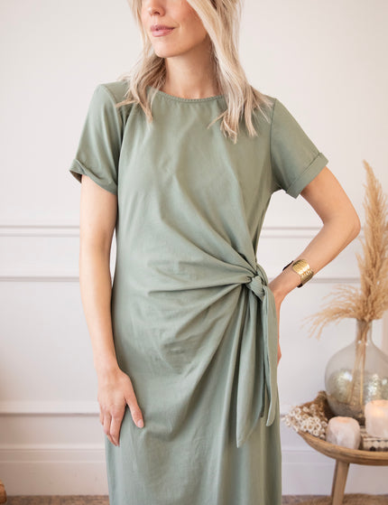 Katie Knot Khaki - Maxi Dress