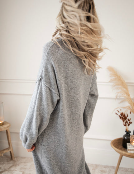 Cozy Claire Grey - Sweater Dress