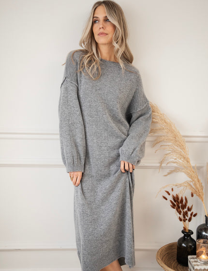 Cozy Claire Grey - Sweater Dress