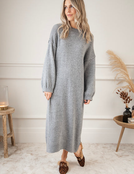 Cozy Claire Grey - Sweater Dress