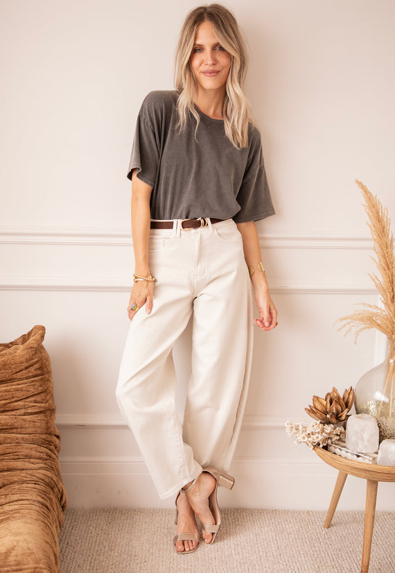 Jeans - Bella Balloon - Beige
