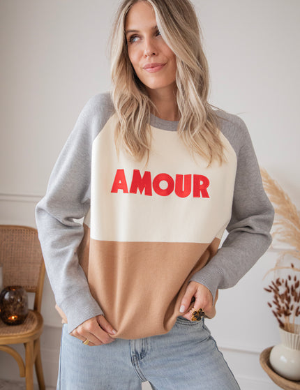 Pullover - Comfy Amour - Grau/Mischung