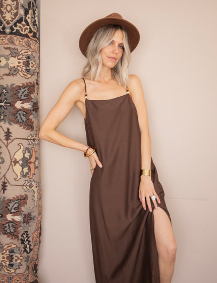 Dream Beads Brown - Maxi Dress ellemilla Dream Beads Brown - Maxi Dress ellemilla
