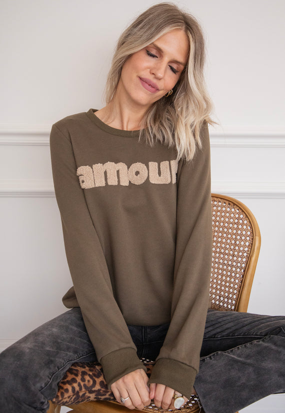 Amour Kaki/Taupe- Sweater