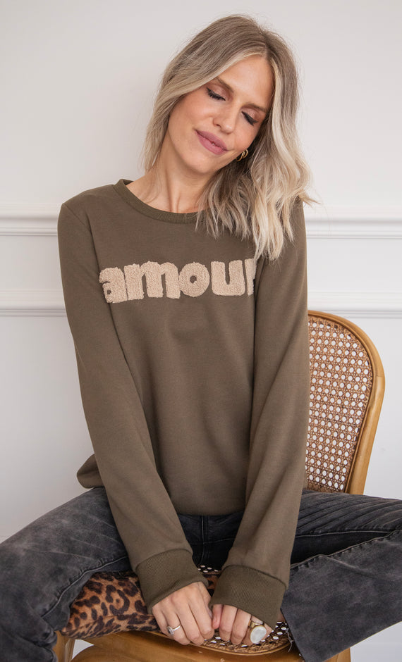 Amour Khaki/Taupe - Sweater