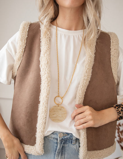 Rina Round Beige - Necklace