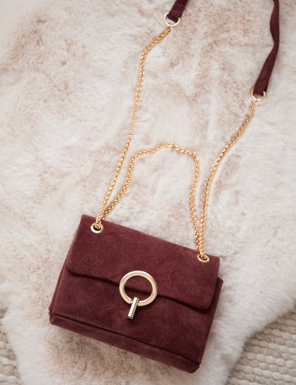 Sac Suede Bordeaux - Handtas
