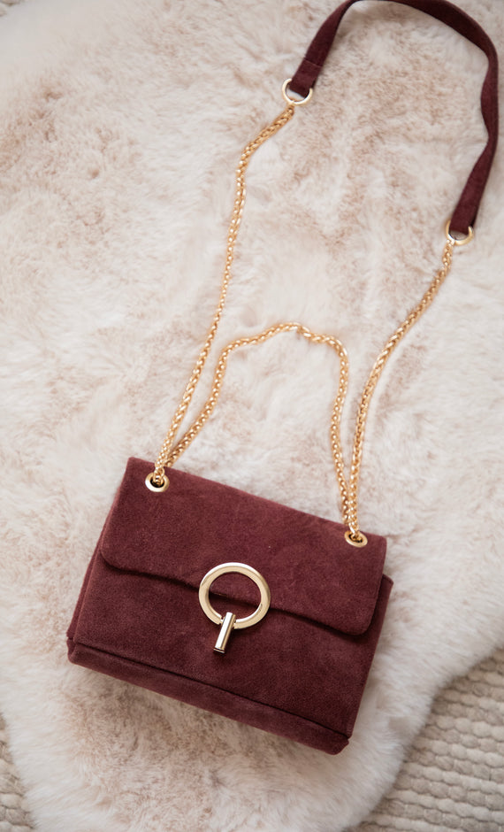Handtasche - Sac Suede - Bordeaux