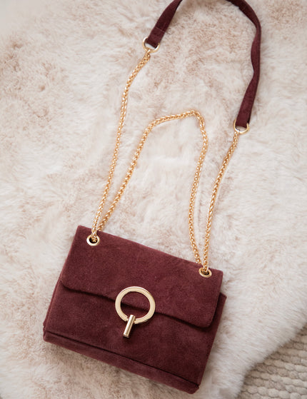 Sac Suede Bordeaux - Handtas