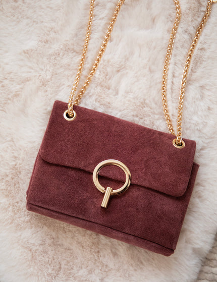 Sac Suede Bordeaux - Handtas