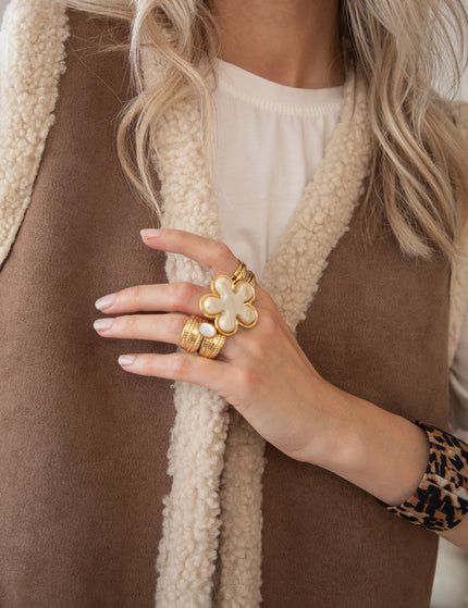 Power Flower Beige - Ring