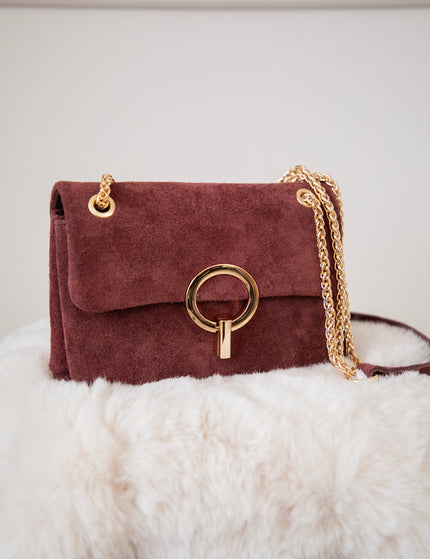 Sac Suede Bordeaux - Handtas
