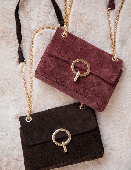 Sac Suede Bordeaux - Handtas