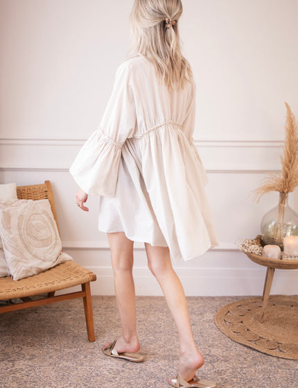 Feline Pleated Beige - Dress