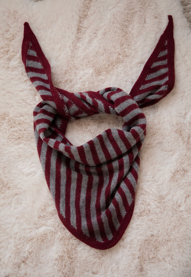 Tender Stripes Bordeaux - Sjaal