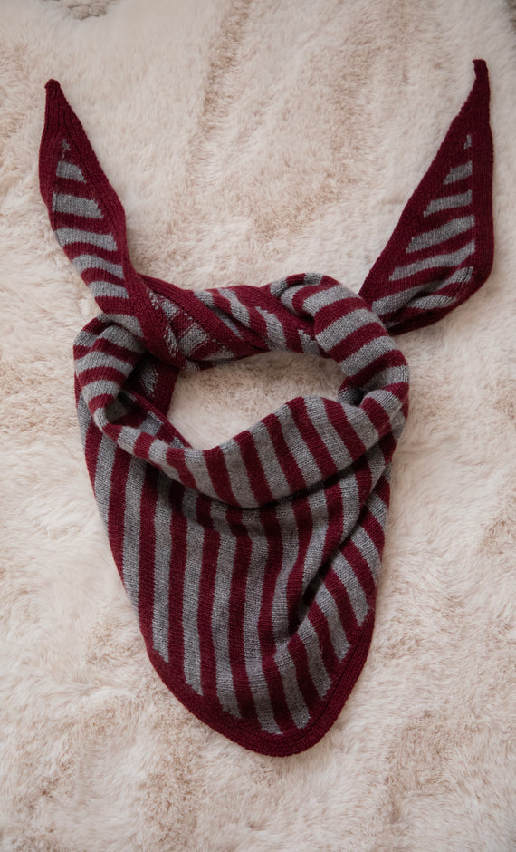Tender Stripes Bordeaux - Scarf