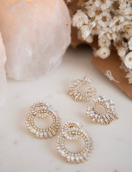 Diamond Rings Silver/Gold - Oorbellen