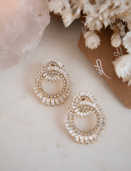 Diamond Rings Silver/Gold - Oorbellen