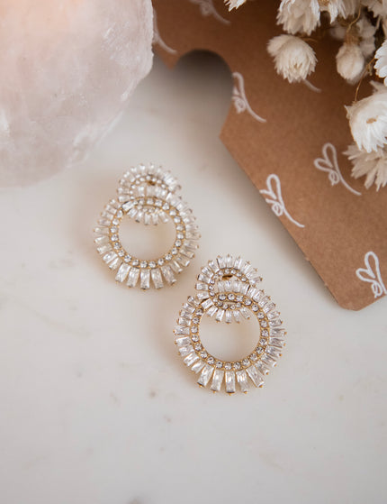 Diamond Rings Silver/Gold - Oorbellen