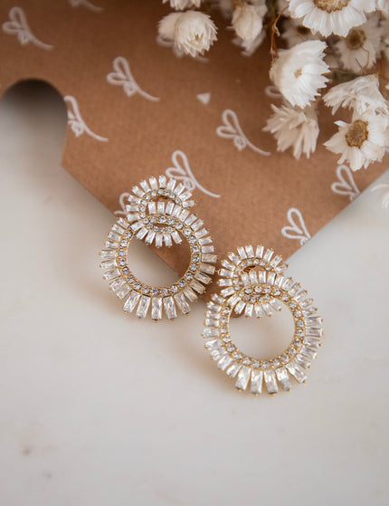 Diamond Rings Silver/Gold - Oorbellen