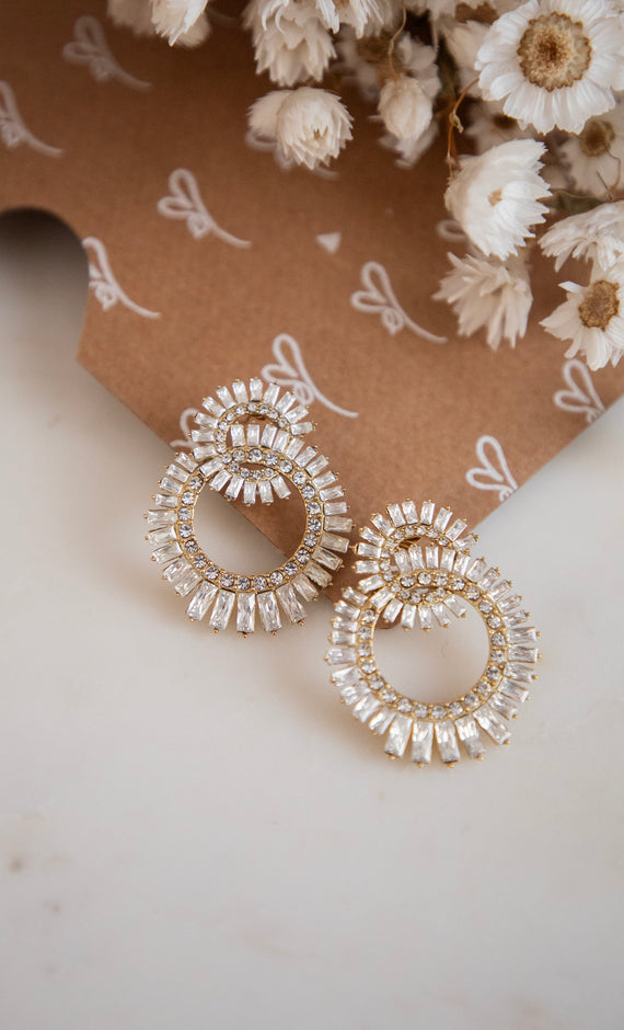 Diamond Rings Silver/Gold - Oorbellen