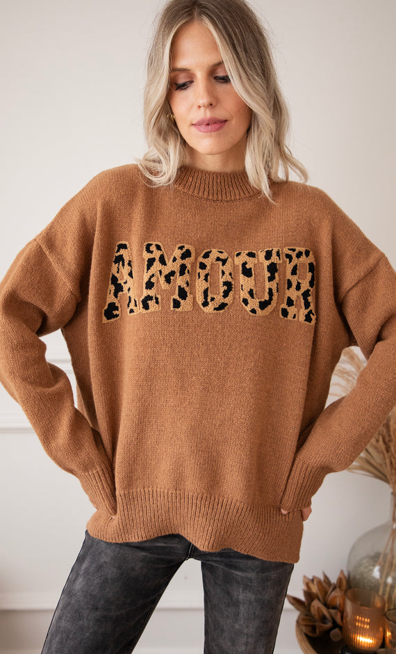 Soft Wild Spots Caramel - Trui