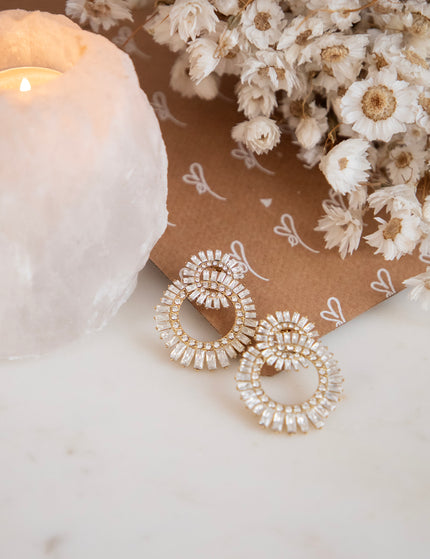 Diamond Rings Silver/Gold - Oorbellen