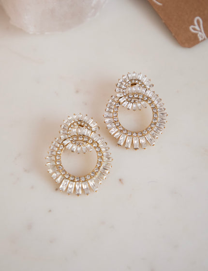 Diamond Rings Silver/Gold - Oorbellen