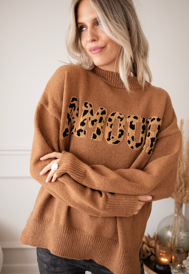 Soft Wild Spots Caramel - Sweater