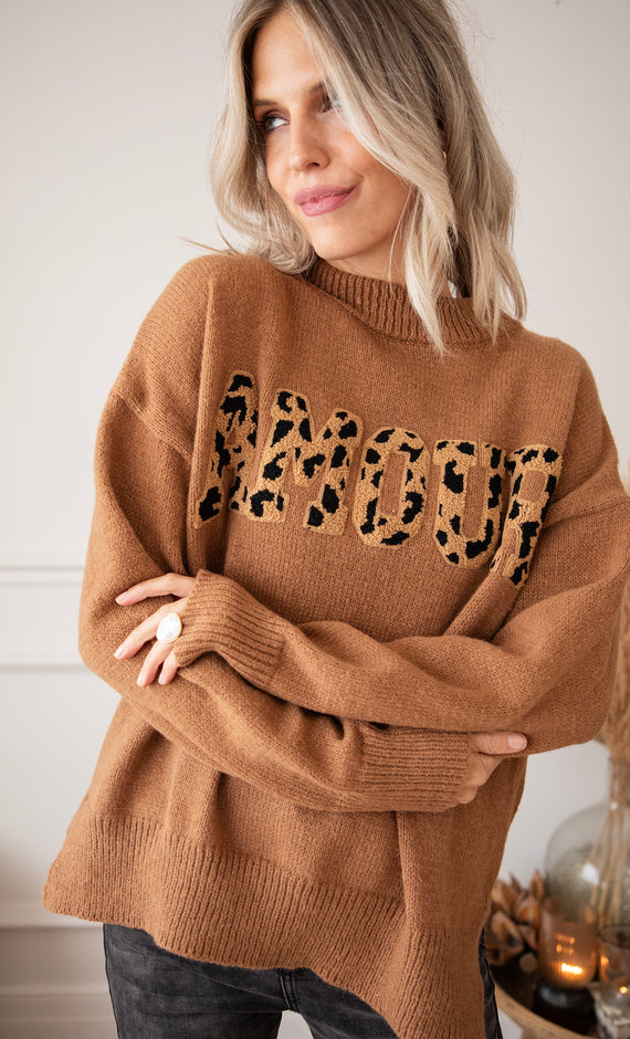 Soft Wild Spots Caramel - Trui