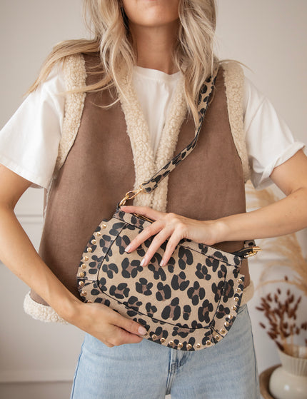 Savannah Stud Taupe - Handtas