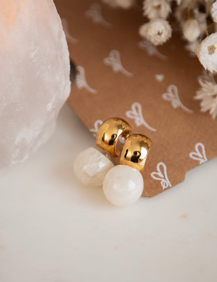 Martine Beige - Oorbellen