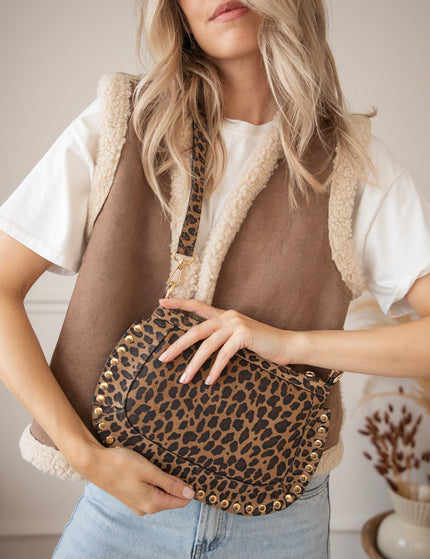 Savannah Stud Brown - Handbag