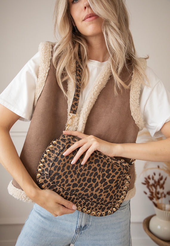 Savannah Stud Brown - Handbag