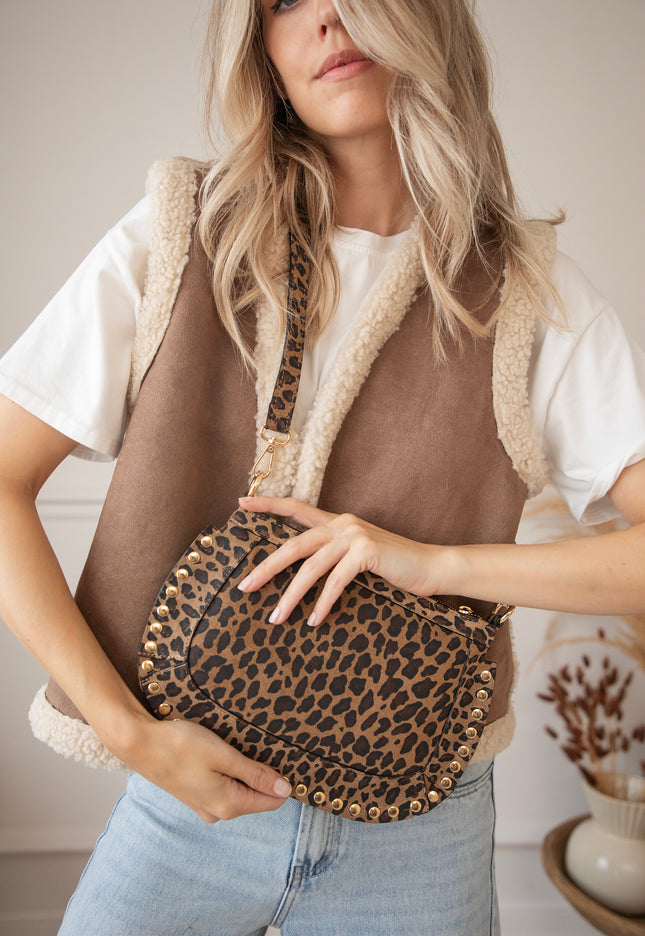 Handtasche - Savannah Stud - Braun