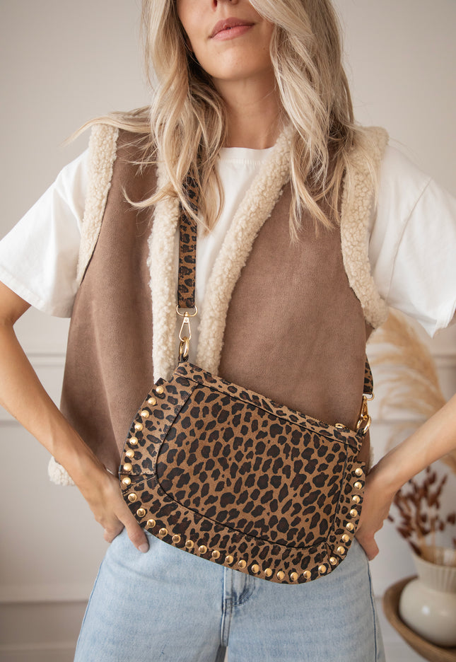 Handtasche - Savannah Stud - Braun