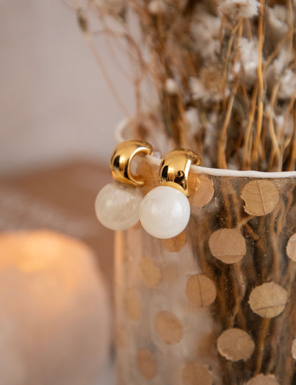 Martine Beige - Oorbellen