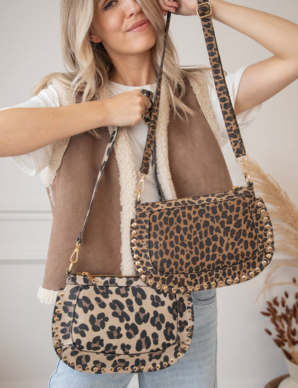 Savannah Stud Brown - Handbag