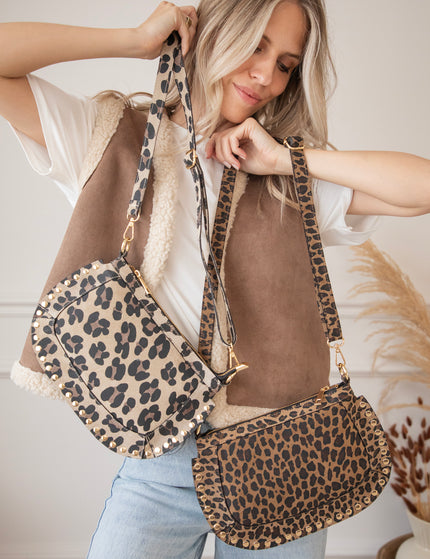 Savannah Stud Brown - Handbag