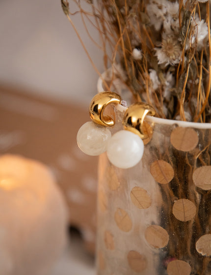 Martine Beige - Oorbellen