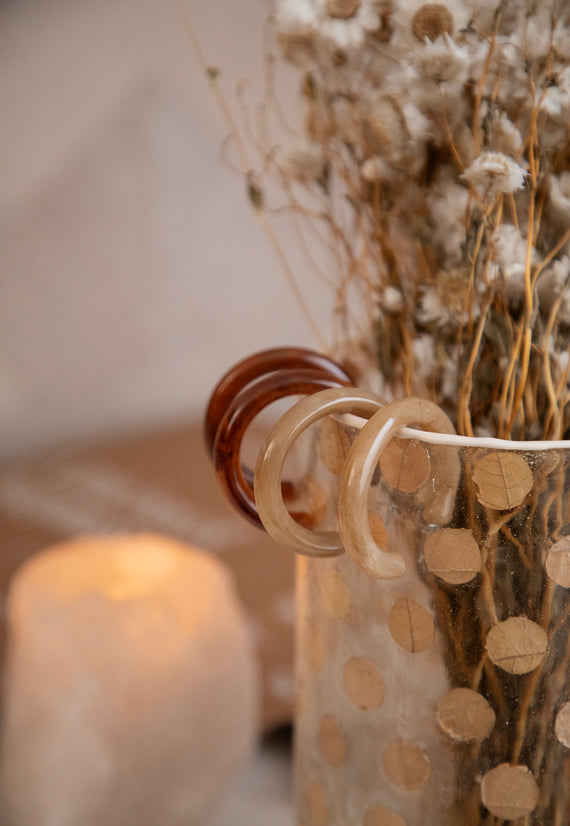 Marlou Taupe - Oorbellen